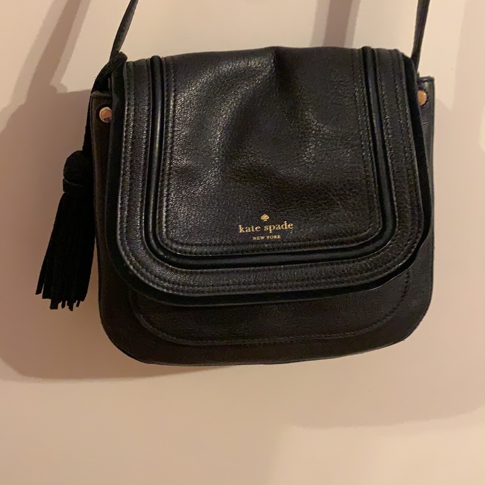 Black Leather Kate Spade Bag